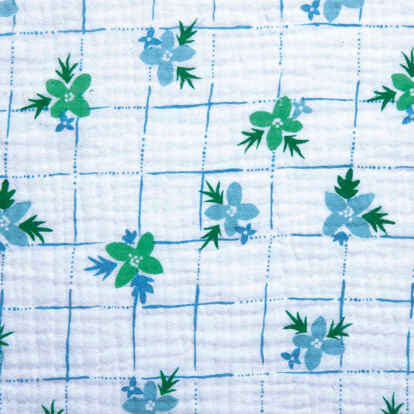 Promo Scampolo Mussola Chamaleon Flowers 100 x 135 cm