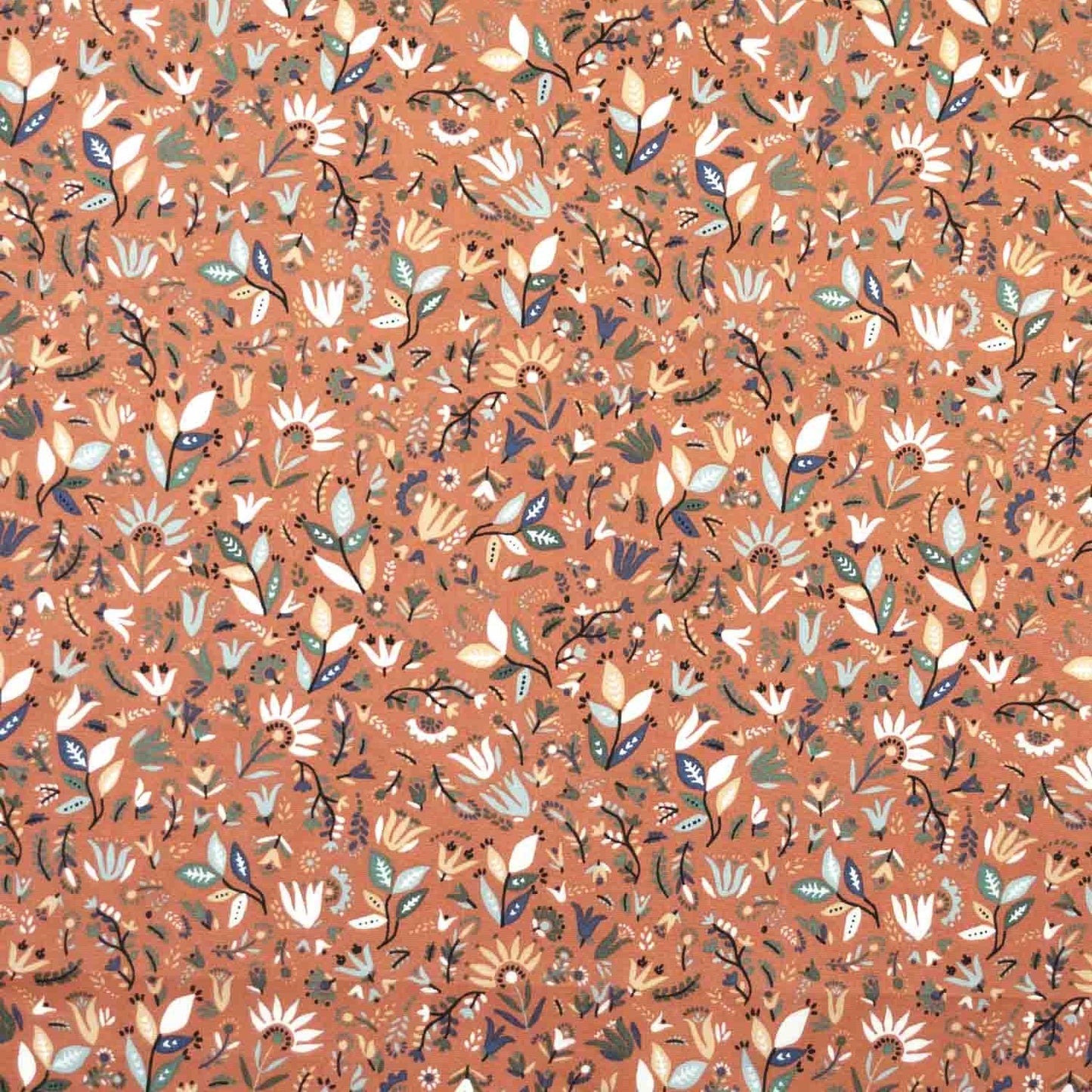 Promo Scampolo Popelin Artic Flowers 100 x 150 cm