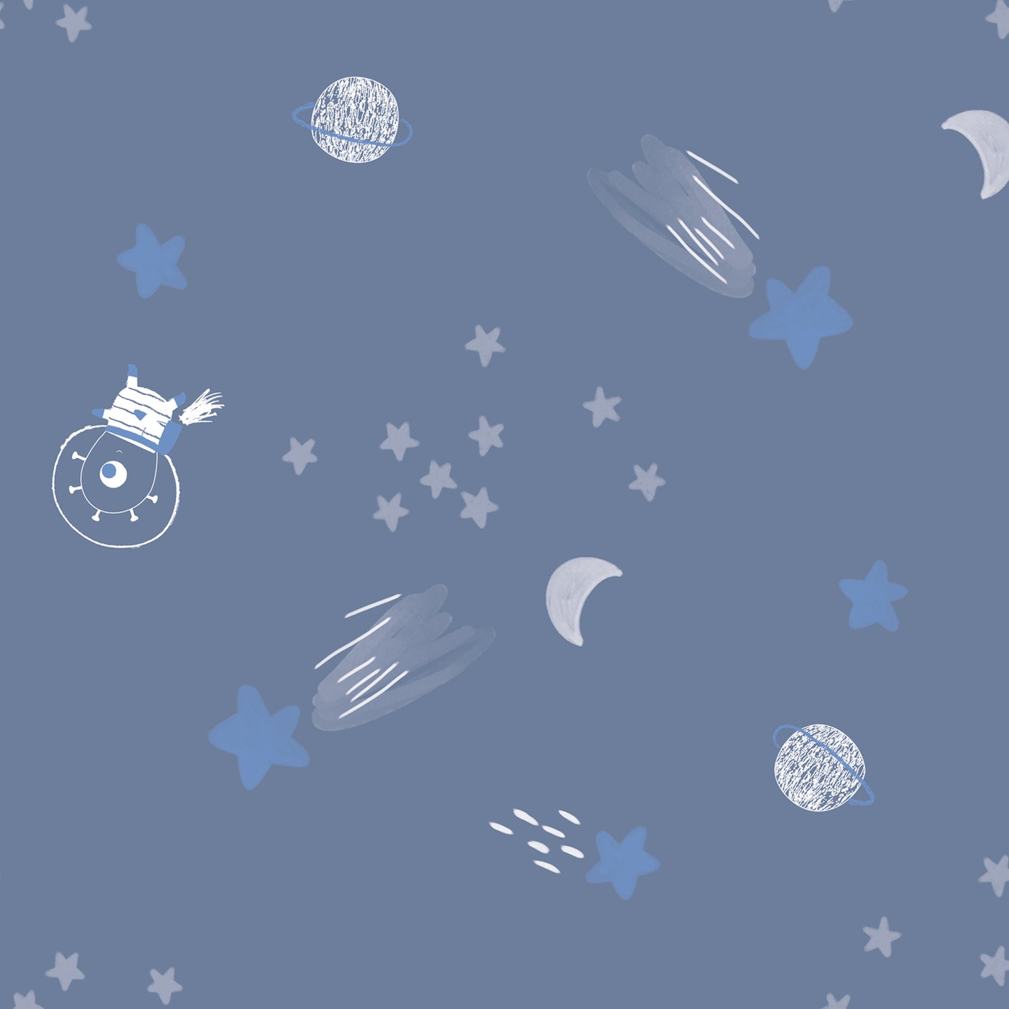 Promo Scampolo Felpa Invernale Astro Pals Galaxy 200 x 150 cm
