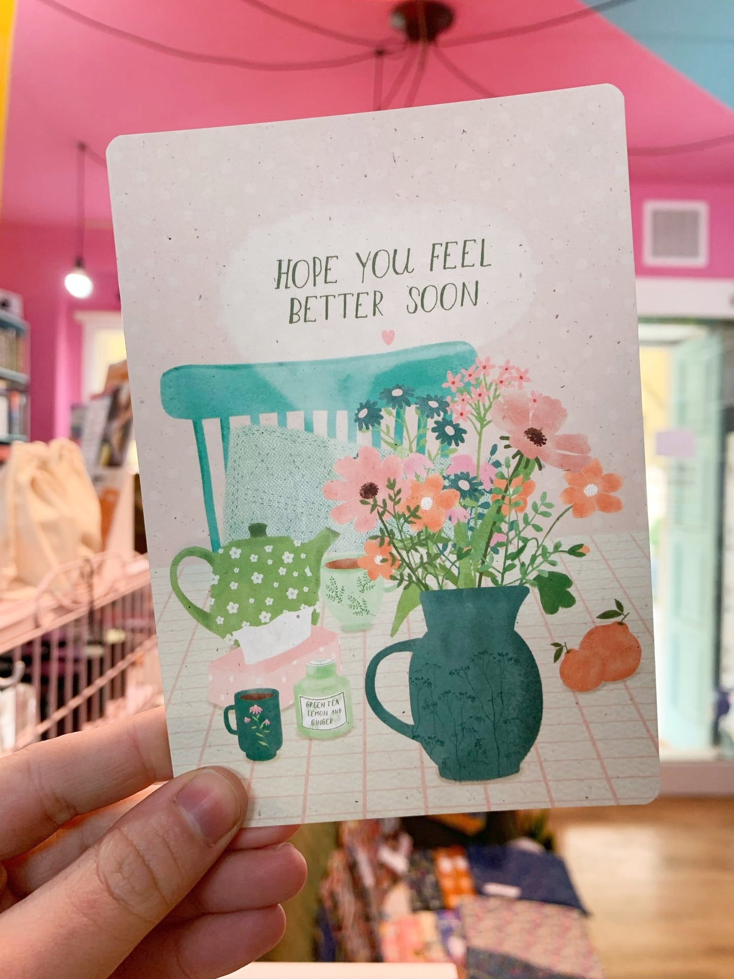 Cartolina Segnalibro Hope You Feel Better Soon