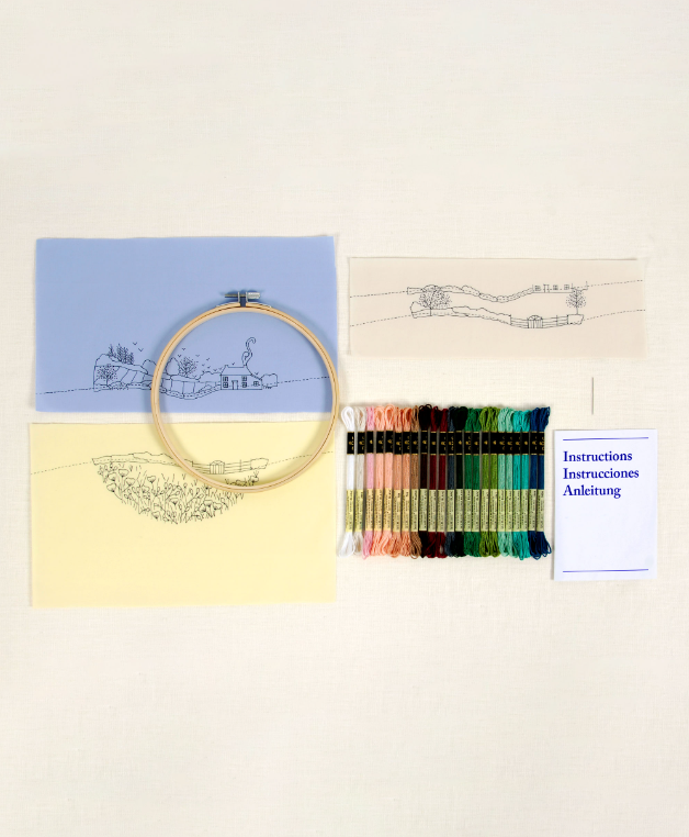 Kit Ricamo Libero Paesaggio Primaverile
