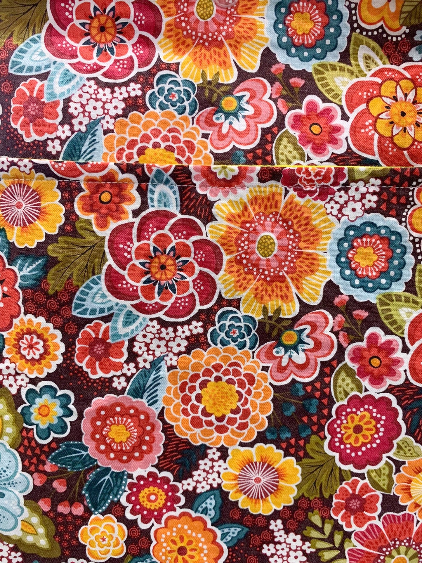 Book Cover Taglia L Revival Floral Brown