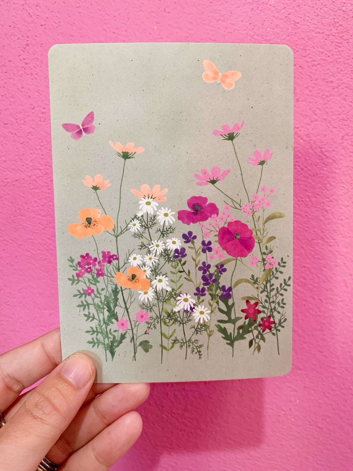 Cartolina Segnalibro Fiori Di Campo