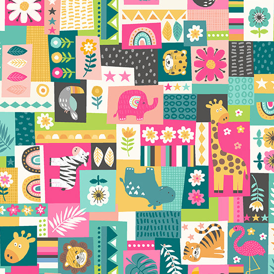 cotone-americano-makower-fabrics-in-the-jungle-montage