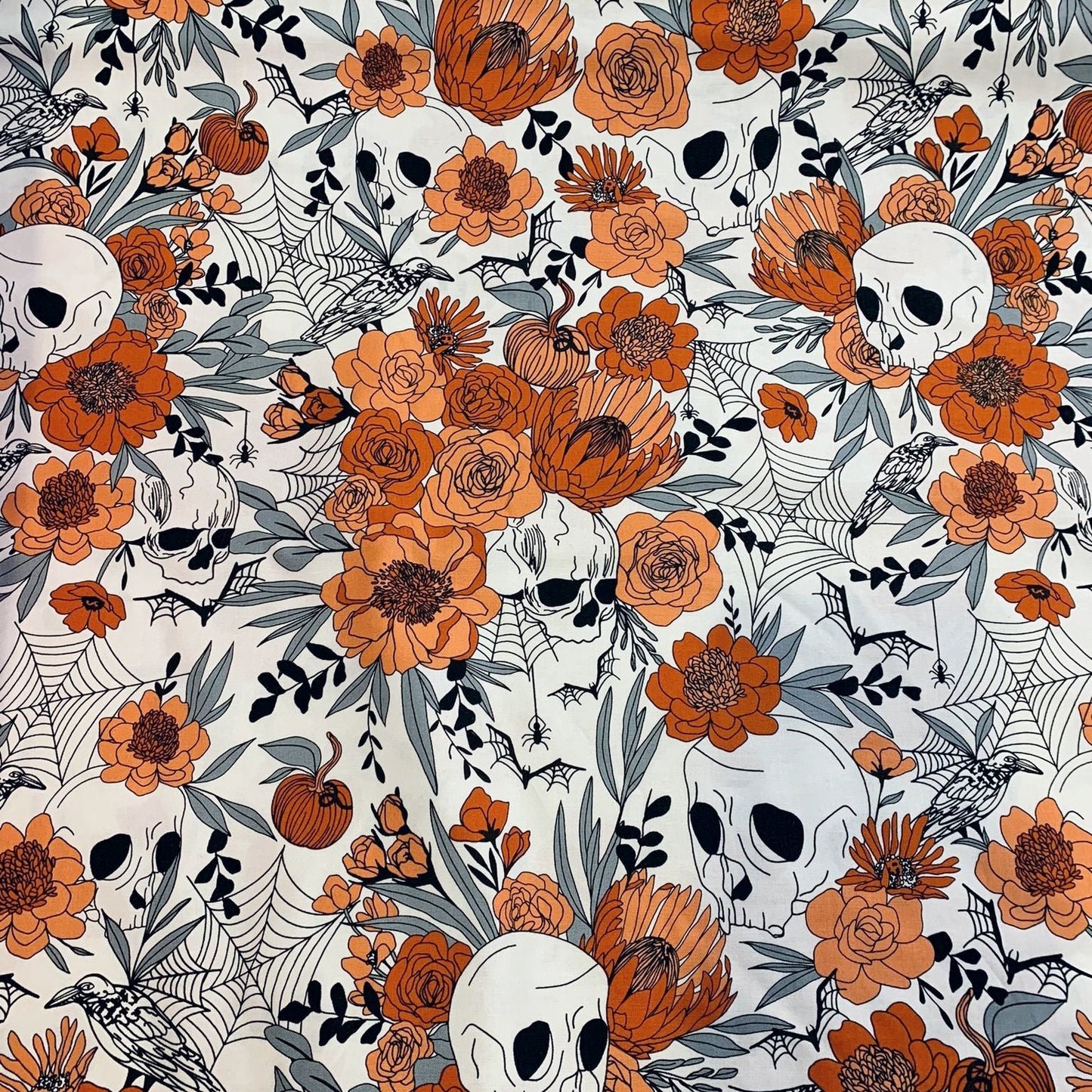 Cotone Americano Haunted Pumpkins Garden