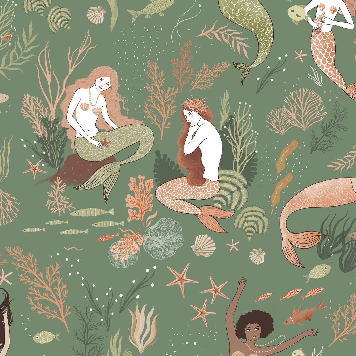 popelin-cotone-coral-mermaids-katia-fabrics