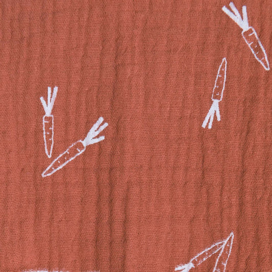 Promo Scampolo Mussola Carrots 200 x 135 cm
