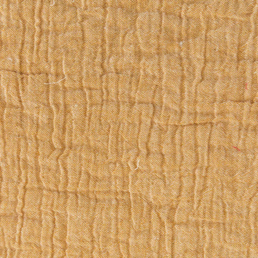 Promo Scampolo Mussola Chambray Mustard 100 x 135 cm