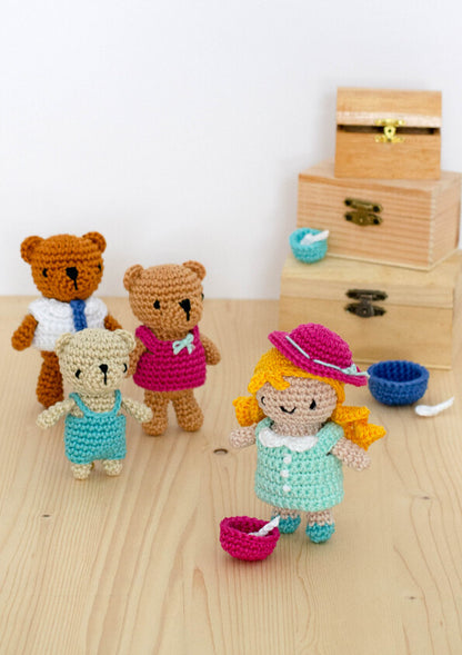 Kit Uncinetto Amigurumi Goldilocks & 3 Bears