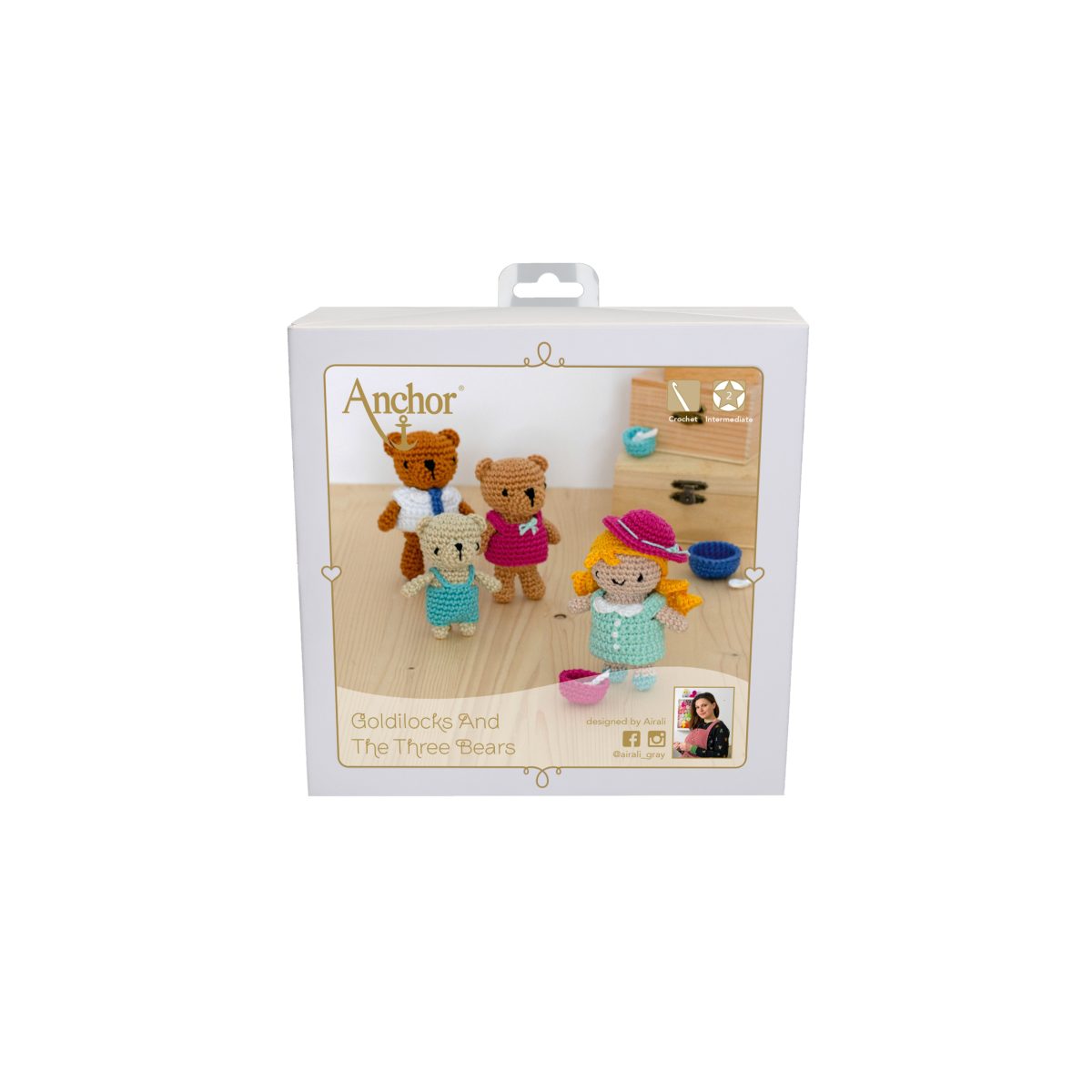 Kit Uncinetto Amigurumi Goldilocks & 3 Bears