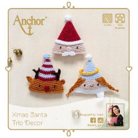 Kit Uncinetto Christmas Santa Trio Décor Amigurumi