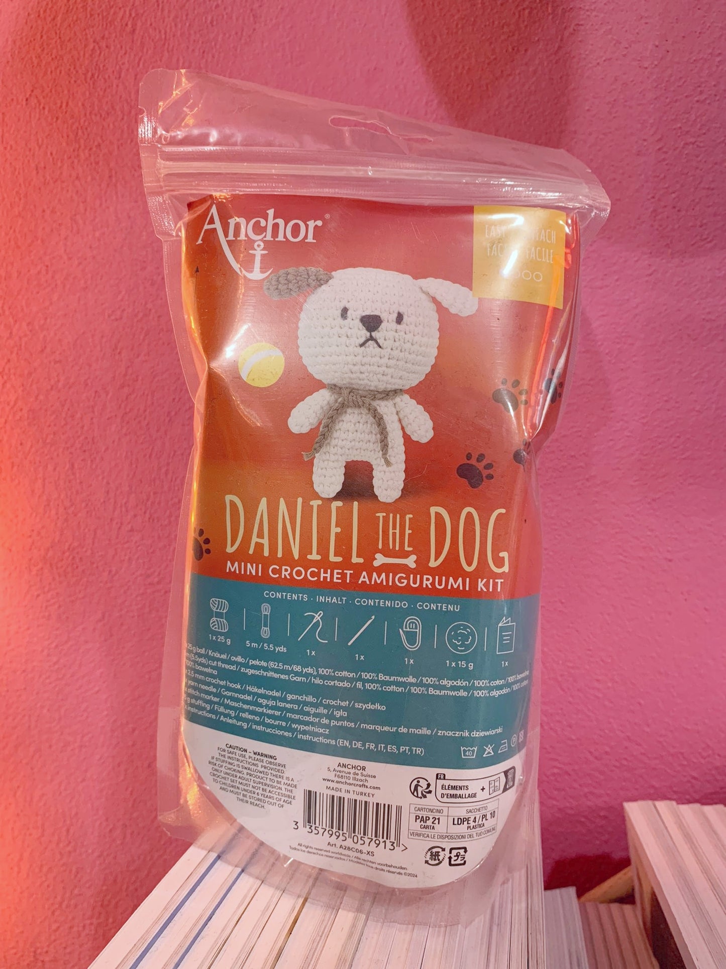 Mini Crochet Amigurumi Kit - Daniel The Dog