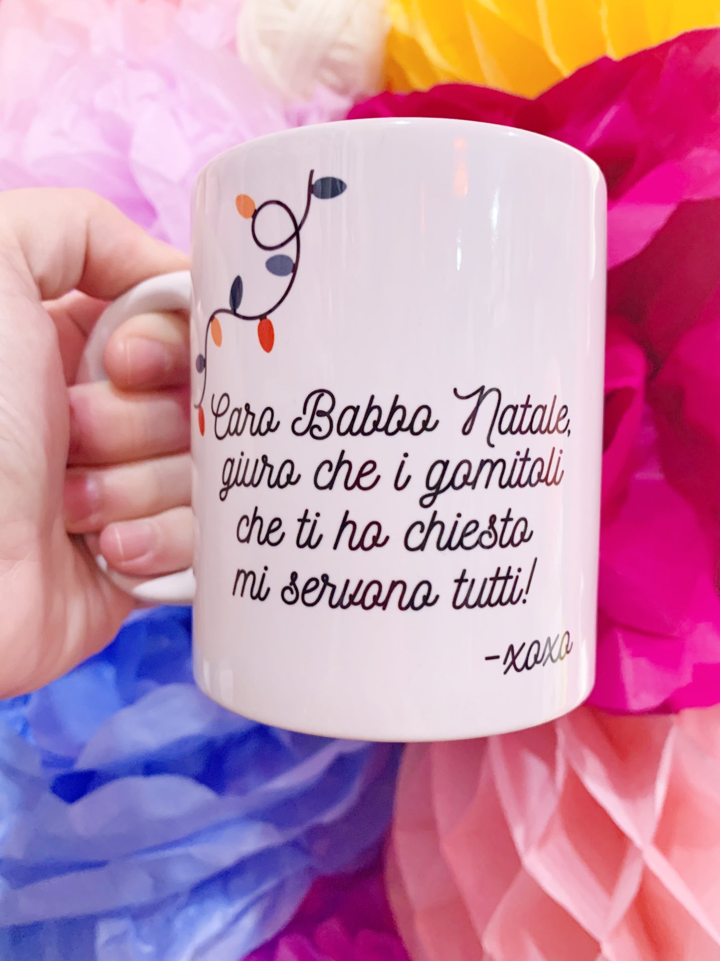 Tazza Babbo Natale Gomitoli Edition (Grafica Vecchia)