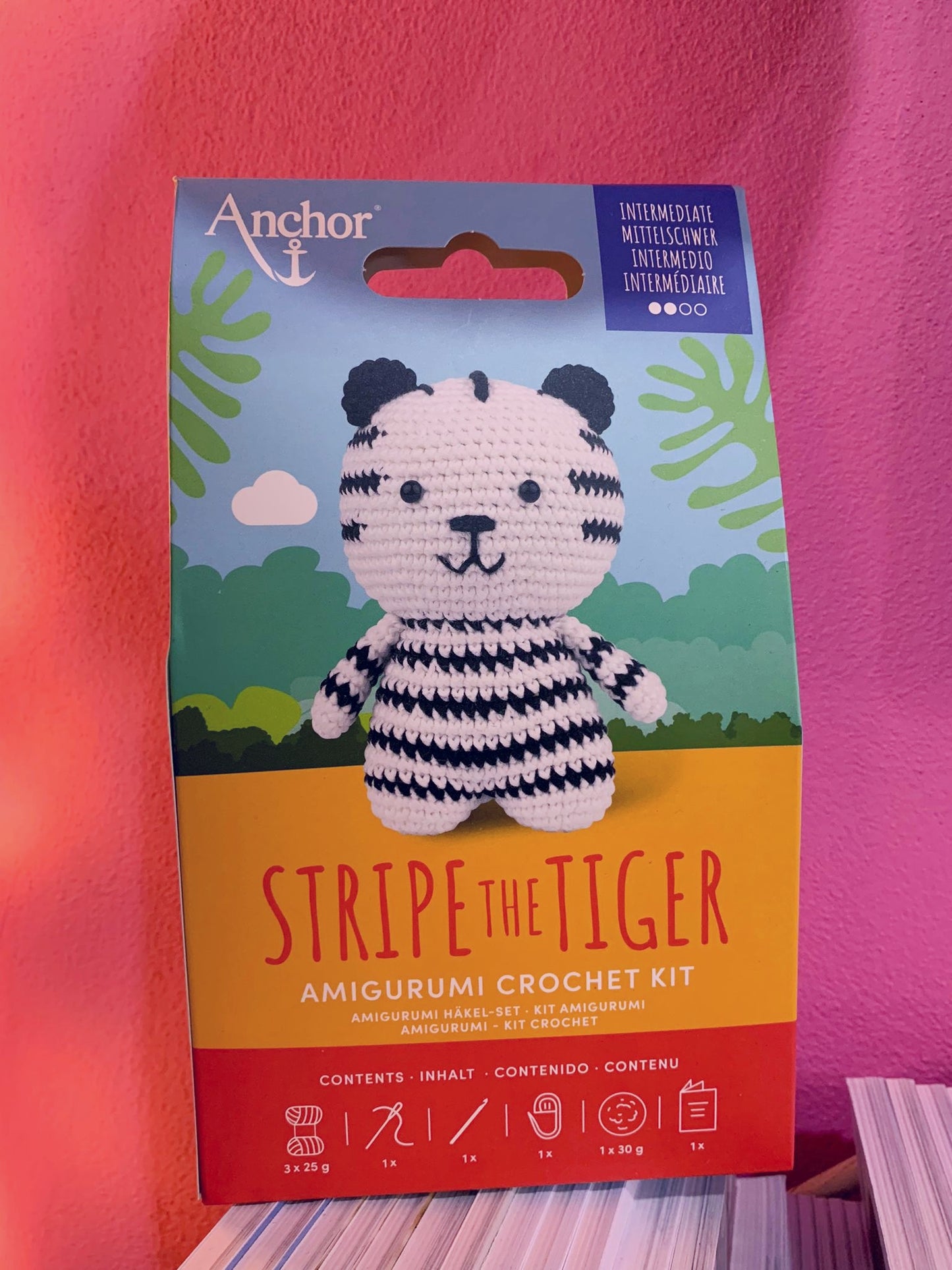 Small Crochet Amigurumi Kit -  Stripe The Tiger