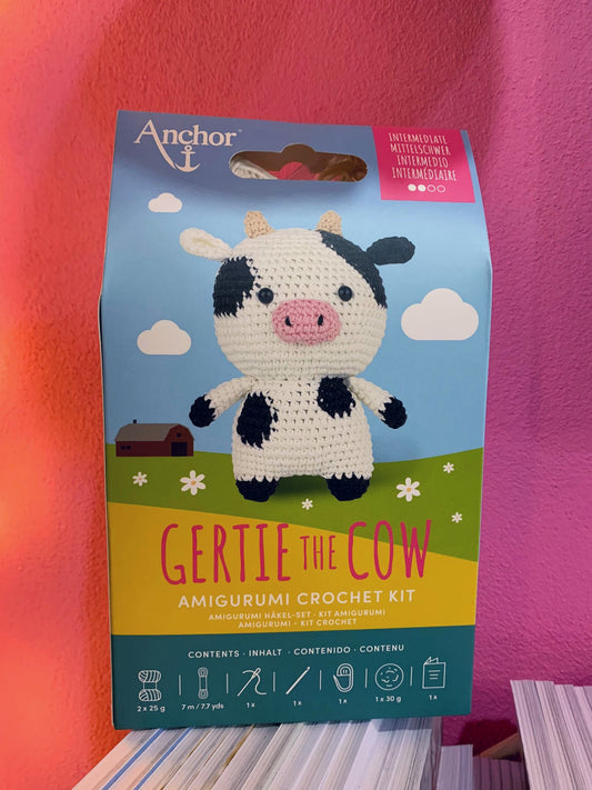 Small Crochet Amigurumi Kit -  Gertie The Cow