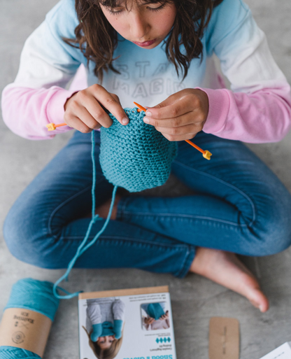 Kit Maglia per Bambini - Scaldacollo & Manopole Turchese