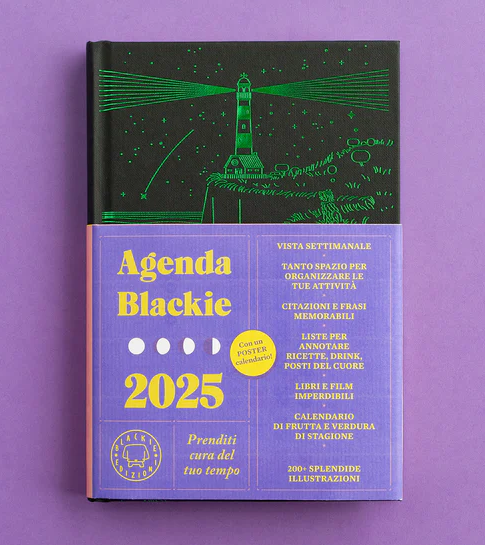 Agenda Blackie 2025 Settimanale 12 Mesi