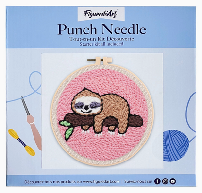 Kit Punch Needle Bradipo