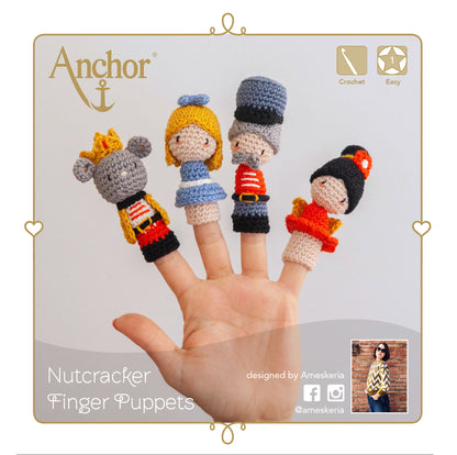 Kit Uncinetto Nutcracker Finger Puppets