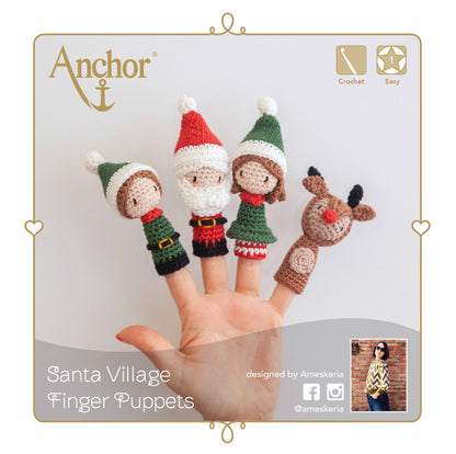 Kit Uncinetto Santa's Village Finger Puppets