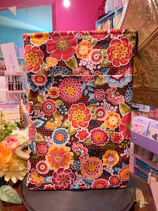 Book Cover Taglia M Revival Floral Brown
