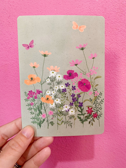Cartolina Segnalibro Fiori Di Campo