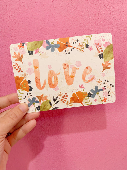 Cartolina Segnalibro Love Autunno