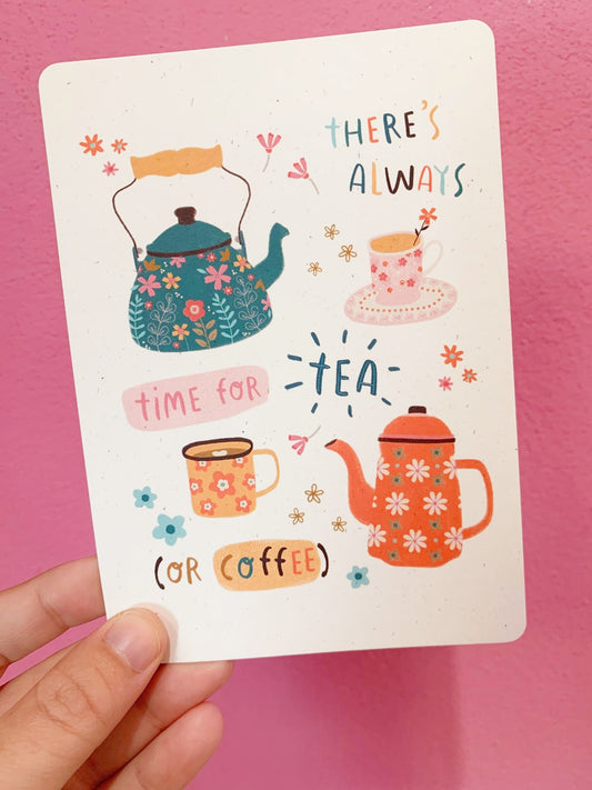 Cartolina Segnalibro Tea Or Coffee