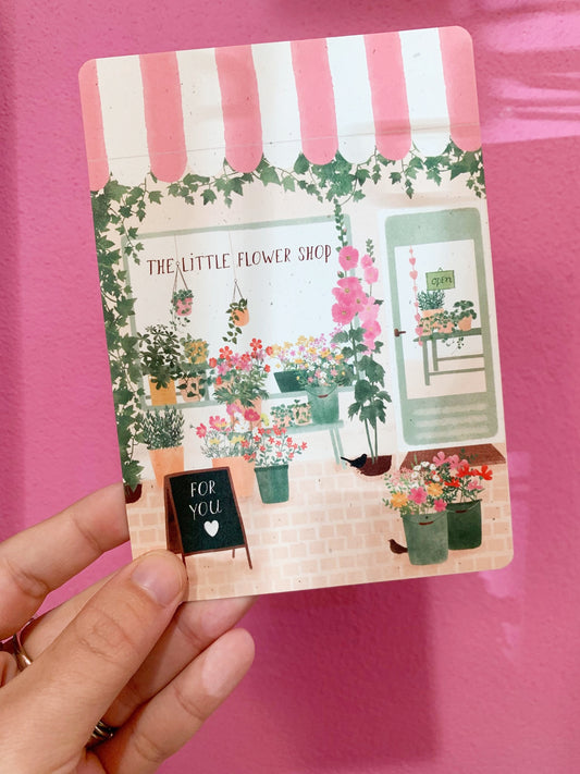Cartolina Segnalibro The Little Flower Shop