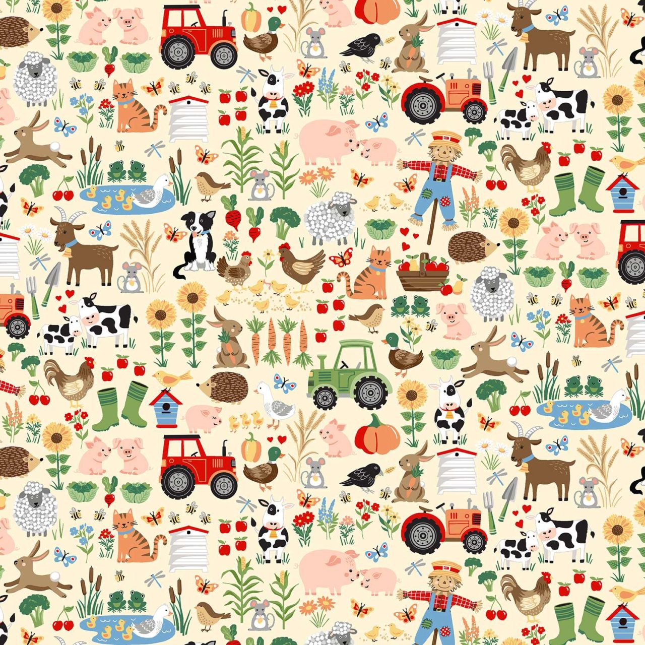 cotone-americano-makower-fabrics-fun-on-the-farm-friends