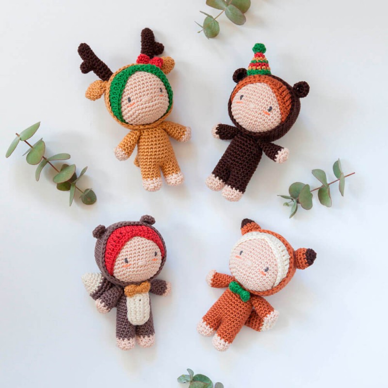 Kit Uncinetto Amigurumi Forest Dolls Gang