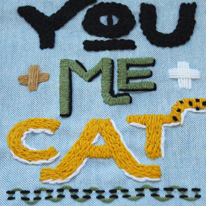 Kit Ricamo You + Me + Cat = Family