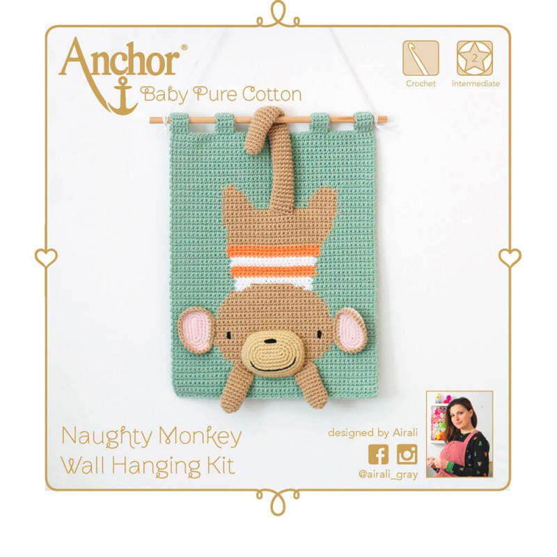 Kit Uncinetto Mini Arazzo Naughty Monkey