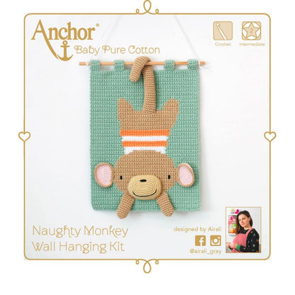 Kit Uncinetto Mini Arazzo Naughty Monkey